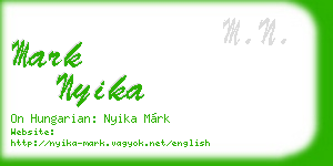 mark nyika business card