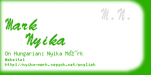 mark nyika business card